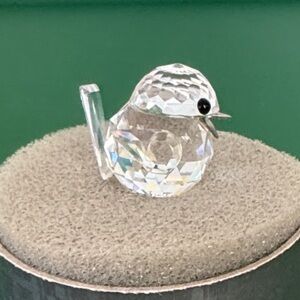 Swarovski Crystal Mini Sparrow Bird Figurine Art Glass Metal Beak #9650